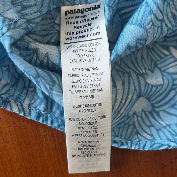 🌊 Patagonia Men’s Go To Shirt — Block Party Lago Blue (M) - Picture 10 of 10